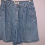 Jones Wear Vintage Pleated Denim Bermuda High Waisted Shorts Photo 2