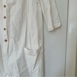 The Nines by HATCH Maternity Button Down Jumpsuit Womens Ivory Size Small White Photo 5