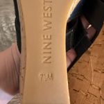 Nine West  Black Faux Leather Platform Wedge Shoes Sandals Women’s Size 7.5 Photo 10