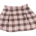 Copper Key NWT Pleated Mini Skirt L Plaid Pink Academia Preppy Fall School Soft‎ Grunge Photo 0