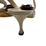 Manolo Blahnik Vintage Two Tone Brogue Slingback Kitten Heels 37.5 Photo 6