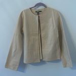 DKNY Vintage  Cream Tan Long Sleeves Cotton Jacket Size 6 Photo 0