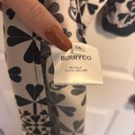 Burryco Midi Silk Dress Women's 14 RARE Unique Lightweight Black/White White Photo 4