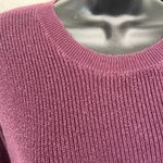 Athleta Silk Blend Rest Day Asymmetrical Hem Crewneck Sweater Burgundy Sz Medium Photo 2