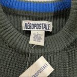 Aeropostale Vintage‎  Grandpa Gray Long Sleeve Crewneck Sweater Size L Photo 3