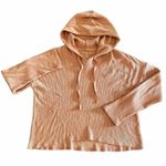 American Eagle  Ribbed Pullover Hoodie Peach Super Soft Medium Athleisure Photo 5