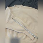 Free People Women’s Sz: S Oversized Cream Sweater Slouchy Tunic Mock Neck. Photo 4
