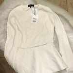 Theory ivory Compact Crepe knit sweater size medium nwt Photo 1