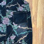 Funky QES Goth Floral Black Overalls with Pockets! Size 16 Photo 6