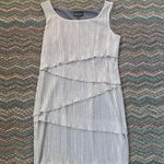 Connected Apparel Petite Silver Shift Dress Photo 0