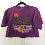 Vintage Maui Hawaii Purple Cut Crop T Shirt Size M Size M Photo 1