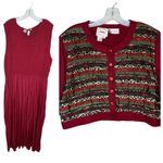 Vintage Country Wear Casuals 2 Piece Dress Set nwt‎ Red Size XL Photo 1