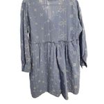 ZARA Blue & White Short Embroidered Floral Tunic Flowy Dress Size S Photo 8