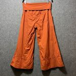 Wearables Orange Linen Cotton Wide Leg Pants Womens Medium Foldover Waist Boho Photo 5