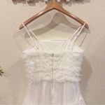J.ING Jing White Lace / Mesh Wedding Bridal Midi Dress Size Small NWT Photo 4