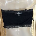 Lulus Black Lace Bandeau Bra Top Lined Medium Photo 12