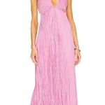ALC Frank A.L.C. Angelina Satin Pleated Midi Dress Pink Womens Size 8 Photo 0