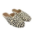 Printfresh  Leopard Tufted Slippers Cream Black Spotted Size 9 Photo 2