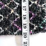 ZARA  black multicolor boucle knit top with pearl detail size Small Photo 3