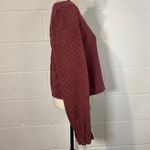 Madewell Burgundy Long Balloon Sleeve Shirt Photo 5