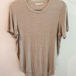 Joah Brown  Ribbed Longline T Shirt Oatmeal One Size Photo 0