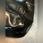 Coach Signature C Embossed Patent leather satchel shoulder bag. Black. Photo 6