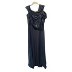Tadashi Shoji Vesta Sequin Off-Shoulder Evening Gown Navy Formal Dress Size 16 Photo 6