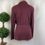 St. John  Burgundy Red Zip Long Sleeve Athleisure Sport Jacket L Photo 2