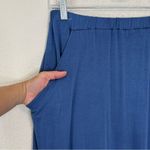 Pleione Blue Soft Jersey Knit Maxi Skirt Photo 2