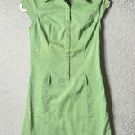 Dianyali Dress Womens XL Green Collared Cap Sleeve‎ Dress Casual Career Photo 0