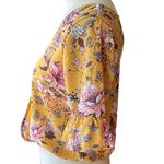 Live to be spoiled Bare Back Blouse by Yellow Floral Cropped Top ~ Women's XXL Photo 3