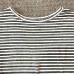 Lou & grey Gray Striped Crew Neck Pullover Sweater Photo 2