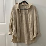 ZARA Striped Button Down Long Sleeve Photo 1