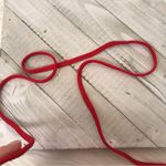 La Regale Vintage  Red Satin Crossbody Tassel Bag Photo 12