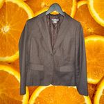 Ann Taylor Petites Gray Pinstripe Blazer Size 4P Photo 1