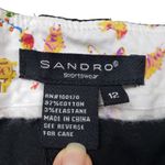 Sandro Sportwear Paris Cropped Wide Leg Pants Trousers 12 Black Capri Photo 2