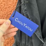 Women's Denim Scoop Neck Sleeveless Drawstring Waist Jumpsuits Overall XS Gray Photo 4