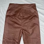 Chocolate Front Zip Leggings Brown Photo 3