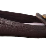 Isaac Mizrahi  Brown Loafers Tortoise Shell Button Size 6.5 Brown Preppy Shoes Photo 0