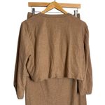 Reformation  Janice Buff Beige 3 Piece Cardigan Sweater Midi Skirt Set Size XL Photo 13