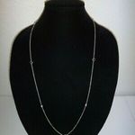 Coach C Logo Silver Stainless Steel Necklace W/ Crystals NEW WITH TAGS D6 Photo 3