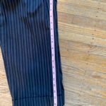 Loft Ann Taylor ‘Ann’ Striped Navy Size 8P Crop Cuffed Pants Photo 12