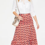Boden USA Boden Thea Floral Tiered Cotton Maxi Skirt Size US14R Bohemian Cottagecore Photo 0