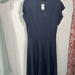 City Chic  Women’s Aubree Frill Shoulder Navy Blue Ponte Crewneck Size 14 NWT Photo 5