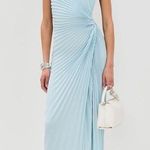 A.L.C. NEW NWT Reagan Pleated Midi Dress In Cascade Light Blue Photo 0