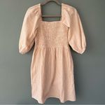 Billabong  Puff Sleeve Tan Stripped Dress Size Large Photo 2