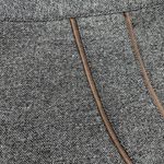 Brooklyn Industries Tweed Shorts Sz 4 Preppy Dark Academia Leather Herringbone Brown Photo 2