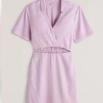 Abercrombie & Fitch  linen blend cut out shirt dress size large purple lavender Photo 0