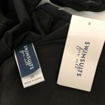 Swimsuits for All Swim Dress One Piece Molded Cups V Neck Solid Black 26 Photo 2