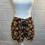 Xhilaration Lightweight Burgundy Floral Skort-M Photo 1